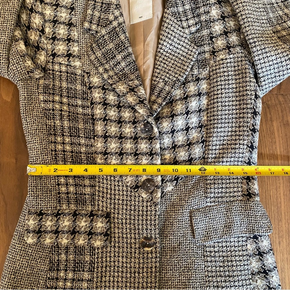 Vertigo Paris Womens Small Patchwork Wool Silk Bl… - image 4